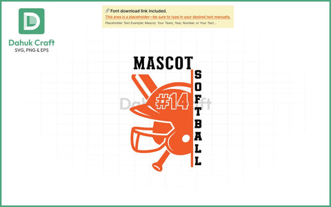 Softball SVG – Mascot Team Logo SVG PNG & EPS V12 SVG dahukdesign 