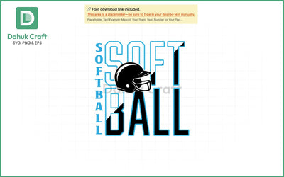 Softball SVG – Mascot Team Logo SVG PNG & EPS V3 SVG dahukdesign 