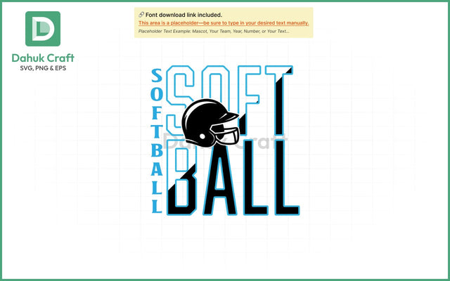 Softball SVG – Mascot Team Logo SVG PNG & EPS V3 SVG dahukdesign 