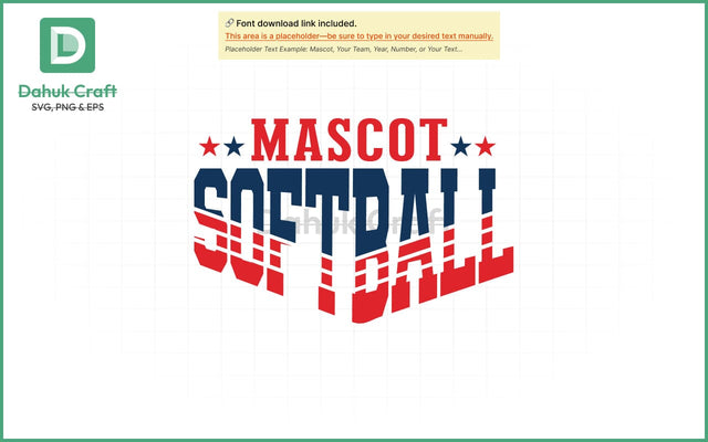 Softball SVG – Mascot Team Logo SVG PNG & EPS V6 SVG dahukdesign 