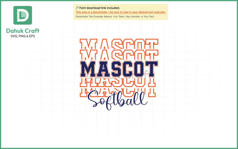 Softball SVG – Mascot Team Logo SVG PNG & EPS V7 SVG dahukdesign 