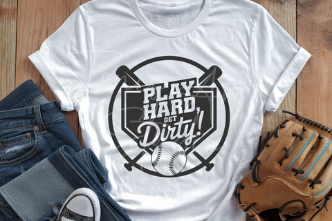 Softball SVG | Play Hard Get Dirty | Softball Cut File SVG TonisArtStudio 