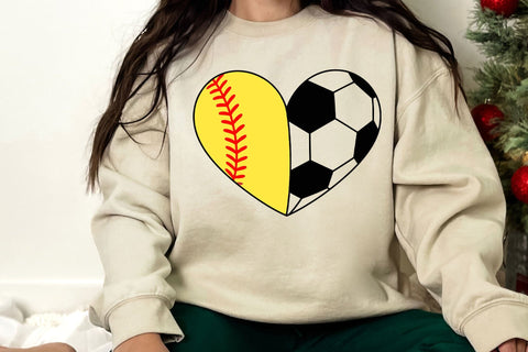 Softball SVG, Soccer SVG, Softball Heart SVG, Soccer Heart svg SVG DesignDestine 