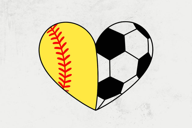 Softball SVG, Soccer SVG, Softball Heart SVG, Soccer Heart svg SVG DesignDestine 