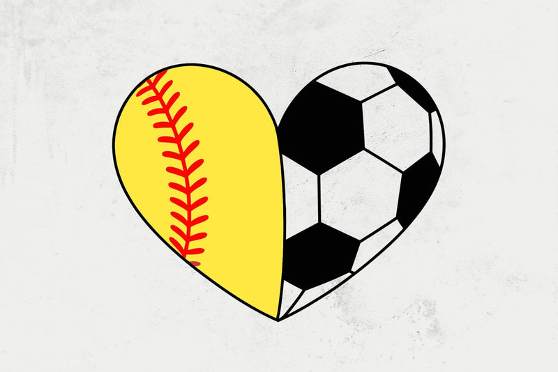 Softball SVG, Soccer SVG, Softball Heart SVG, Soccer Heart svg SVG DesignDestine 