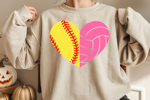 Softball SVG, Volleyball SVG, Softball Heart SVG, Volleyball Heart svg SVG DesignDestine 