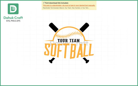 Softball Team Logo SVG Softball Mascot SVG PNG & EPS SVG dahukdesign 