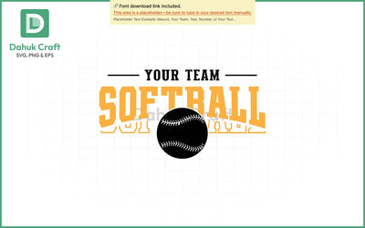 Softball Team Logo SVG Softball Mascot SVG PNG & EPS V10 SVG dahukdesign 