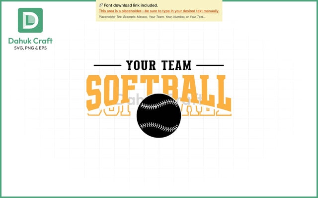 Softball Team Logo SVG Softball Mascot SVG PNG & EPS V10 SVG dahukdesign 