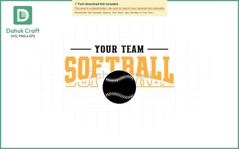 Softball Team Logo SVG Softball Mascot SVG PNG & EPS V10 SVG dahukdesign 
