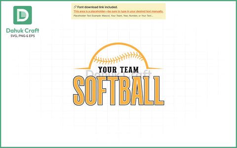 Softball Team Logo SVG Softball Mascot SVG PNG & EPS V11 SVG dahukdesign 