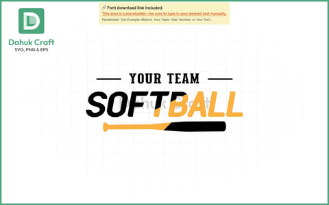 Softball Team Logo SVG Softball Mascot SVG PNG & EPS V12 SVG dahukdesign 