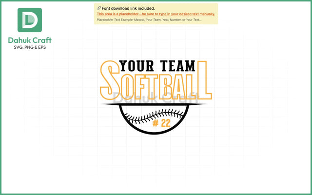 Softball Team Logo SVG Softball Mascot SVG PNG & EPS V3 SVG dahukdesign 