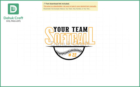 Softball Team Logo SVG Softball Mascot SVG PNG & EPS V3 SVG dahukdesign 