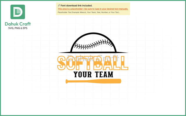 Softball Team Logo SVG Softball Mascot SVG PNG & EPS V4 SVG dahukdesign 