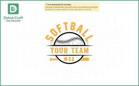 Softball Team Logo SVG Softball Mascot SVG PNG & EPS V5 SVG dahukdesign 