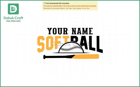 Softball Team Logo SVG Softball Mascot SVG PNG & EPS V6 SVG dahukdesign 