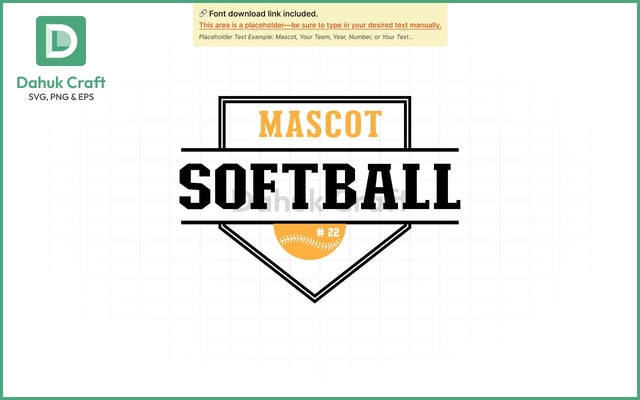 Softball Team Logo SVG Softball Mascot SVG PNG & EPS V8 SVG dahukdesign 