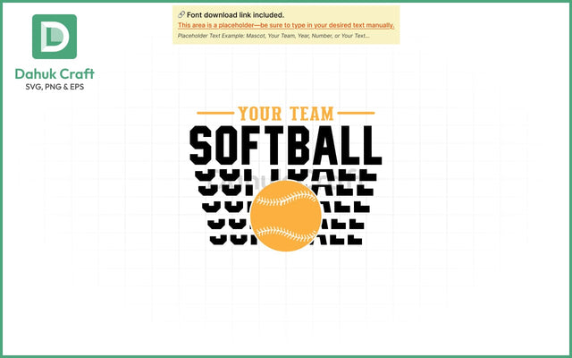 Softball Team Logo SVG Softball Mascot SVG PNG & EPS V9 SVG dahukdesign 
