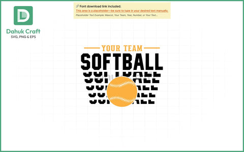 Softball Team Logo SVG Softball Mascot SVG PNG & EPS V9 SVG dahukdesign 