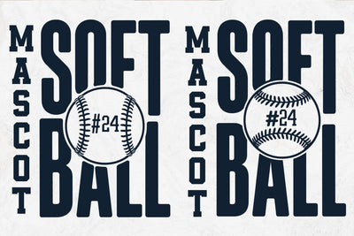 Softball Team Mascot SVG Template, Shirt Design SVG DesignDestine 