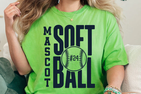 Softball Team Mascot SVG Template, Shirt Design SVG DesignDestine 