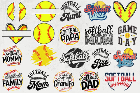 Softball Team SVG Bundle, Shirt Designs SVG DesignDestine 