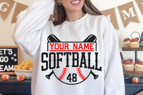 Softball team template svg, Softball logo design, Mascot Softball svg, Softball Mom, Softball Dad svg SVG DesignDestine 