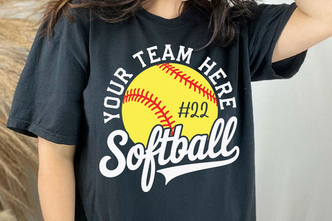 Softball Team Template Svg, Softball Shirt Png, Softball, Cricut Cut Files SVG DesignDestine 