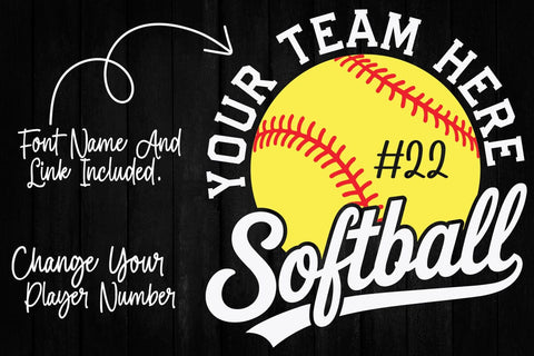Softball Team Template Svg, Softball Shirt Png, Softball, Cricut Cut Files SVG DesignDestine 
