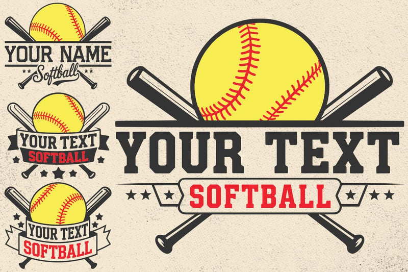 Softball Team Template Svg, Softball Team Shirts, Cricut Cut File, Logo, Silhouette , Softball Mom Svg, Team Logo Svg, Softball Mascot, Softball Player Svg SVG DesignDestine 