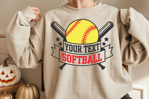 Softball Team Template Svg, Softball Team Shirts, Cricut Cut File, Logo, Silhouette , Softball Mom Svg, Team Logo Svg, Softball Mascot, Softball Player Svg SVG DesignDestine 