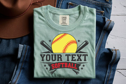 Softball Team Template Svg, Softball Team Shirts, Cricut Cut File, Logo, Silhouette , Softball Mom Svg, Team Logo Svg, Softball Mascot, Softball Player Svg SVG DesignDestine 