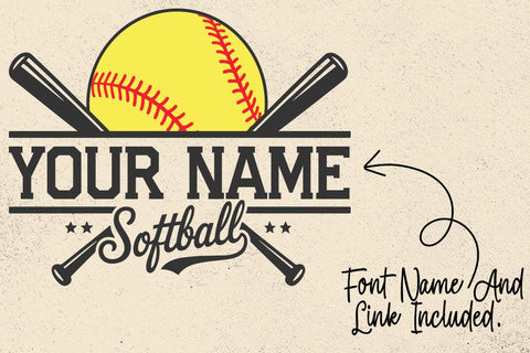 Softball Team Template Svg, Softball Team Shirts, Cricut Cut File, Logo, Silhouette , Softball Mom Svg, Team Logo Svg, Softball Mascot, Softball Player Svg SVG DesignDestine 