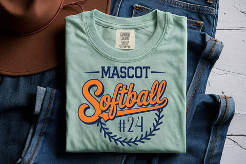 Softball Team Template Svg, Softball Team Shirts, Cricut Cut File, Logo, Silhouette , Softball Mom Svg, Team Logo Svg, Softball Mascot, Softball Player Svg SVG DesignDestine 