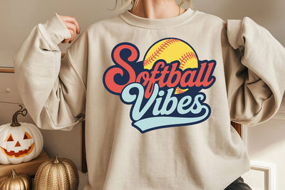 Softball vibes SVG, Retro softball SVG, Sport SVG, Softball cheer svg SVG DesignDestine 