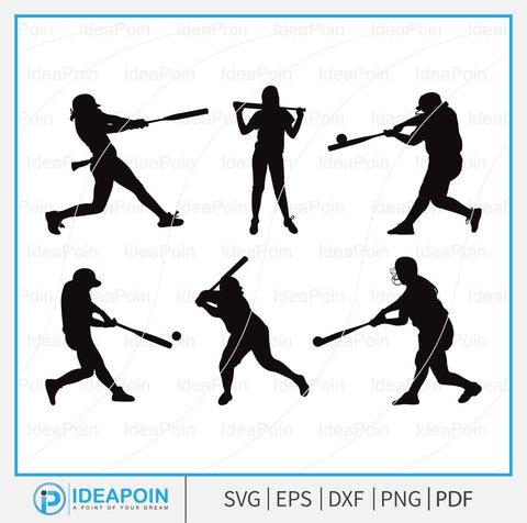 Softball Women, Baseball girls pitcher, Softball Silhouettes, Softball Girl svg, Softball Player Bundle, Softballs Clipart, Sports Clip Art SVG Dinvect 