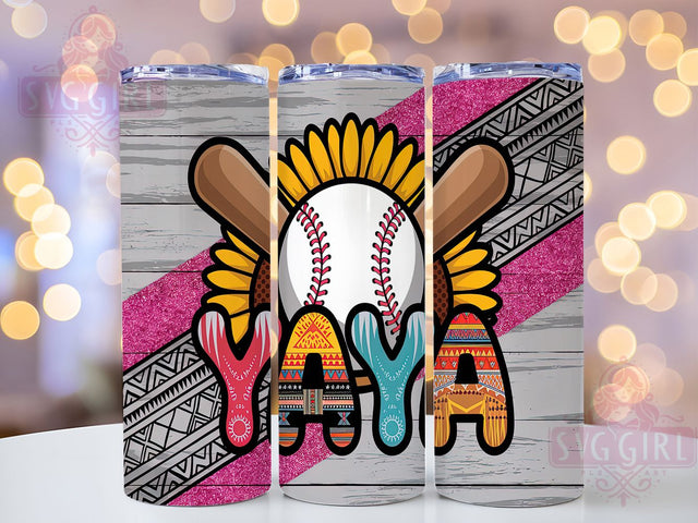 Softball Yaya Game Day Tumbler, Sports Grandma Tumbler, 20oz Sublimation Tumbler, Softball Lover Gift, Yaya Baseball Design, Game Day Tumbler Wrap, Cute Softball Grandma Tumbler Sublimation SvggirlplusArt 
