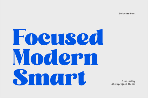 Solacine Font ahweproject 