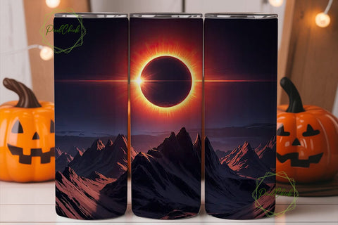 Solar Eclipse 20oz Tumbler Wrap Sublimation PixelChick 
