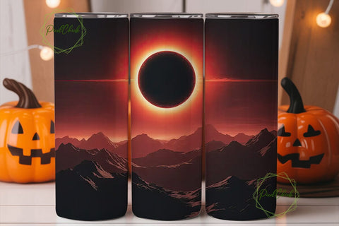 Solar Eclipse 20oz Tumbler Wrap Sublimation PixelChick 