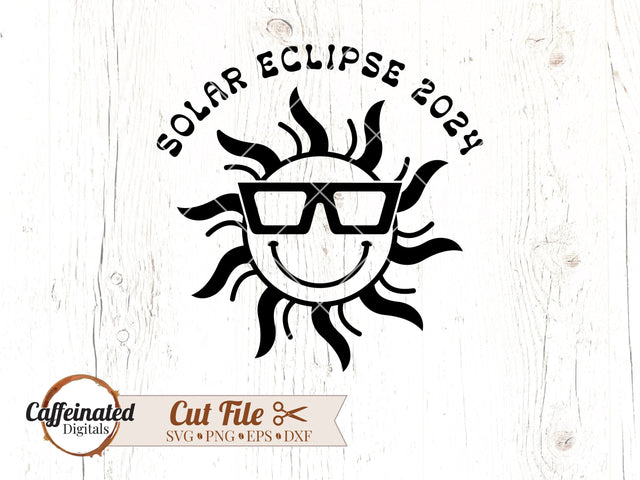 Solar Eclipse Sun SVG, PNG SVG Caffeinated SVGs 