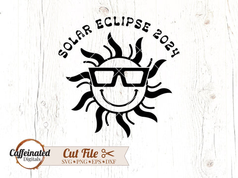 Solar Eclipse Sun SVG, PNG SVG Caffeinated SVGs 