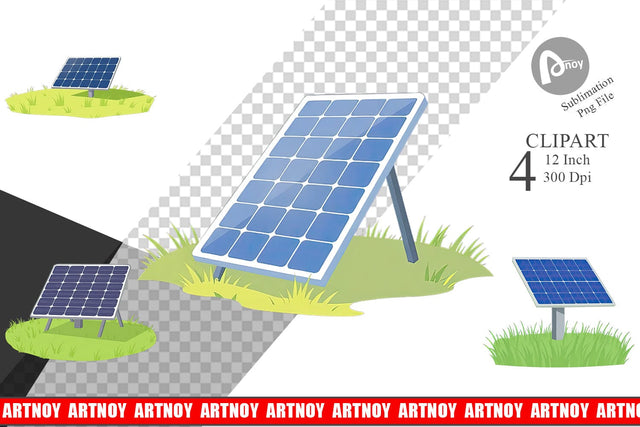 Solar Panel Clipart Sublimation artnoy 