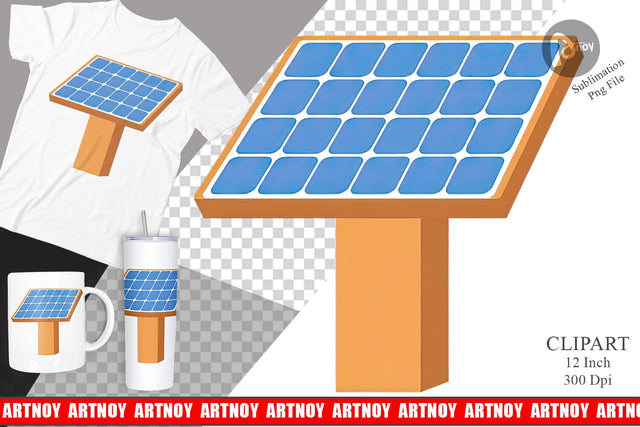 Solar Panel Clipart Sublimation artnoy 