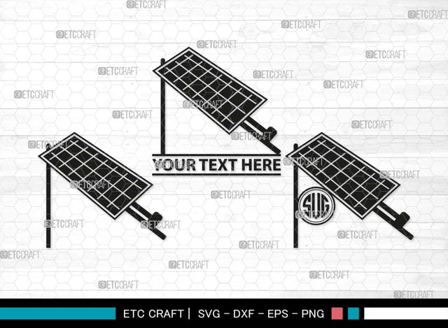 Solar Panel Monogram, Solar Panel Silhouette, Solar Panel SVG Bundle, Solar Svg, Renewable Energy Svg, Solar Panel Roof Svg, Solar Power Svg, SB00582 SVG ETC Craft 