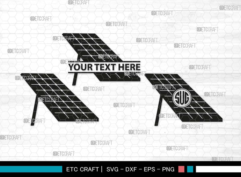 Solar Panel Text Style Solar Panel Monogram, Solar Panel Silhouette, Solar Panel SVG Bundle ...