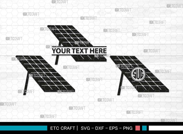 Solar Panel Monogram, Solar Panel Silhouette, Solar Panel SVG Bundle, Solar Svg, Renewable Energy Svg, Solar Panel Roof Svg, Solar Power Svg, SB00582 SVG ETC Craft 
