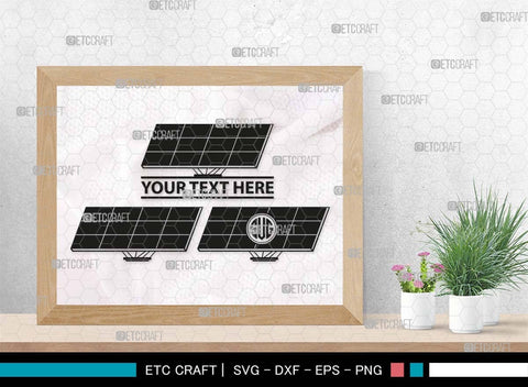 Solar Panel Monogram, Solar Panel Silhouette, Solar Panel SVG Bundle, Solar Svg, Renewable Energy Svg, Solar Panel Roof Svg, Solar Power Svg, SB00582 SVG ETC Craft 