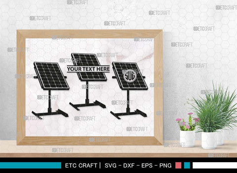 Solar Panel Monogram, Solar Panel Silhouette, Solar Panel SVG Bundle, Solar Svg, Renewable Energy Svg, Solar Panel Roof Svg, Solar Power Svg, SB00582 SVG ETC Craft 